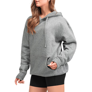 Sudadera con Capucha Extra Grande de Felpa de Algodón Grueso de Alta Calidad para Gimnasio y Deportes, Sudadera Holgada para Mujer con Diseño Personalizado - Product Image 1