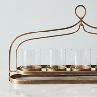 Support de bougie chauffe-plat en fer doré antique OEM, fait main, résistant à la chaleur, multi-usages, pour décoration intérieure, mariage, Noël WB