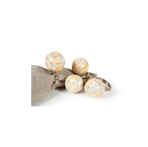 Anillo de servilleta de acero nácar de tela o papel Hotel disponible en otro color Vajilla Anillo de servilleta con incrustaciones de hueso hecho - Product Image 3