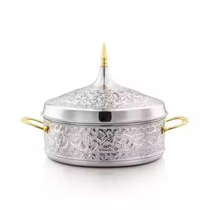 Gold Designer Casserole Elegant Serveware for <b>Dining</b> <b>Table</b> Weddings Parties Hotels and Modern Luxury Home Kitchen Use - Product Image 3