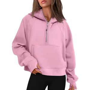 Hoodie brodé ODM pour femmes, léger, respirant, en mélange de polaire écologique, coupe décontractée, streetwear, design tendance - Product Image 1