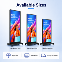 Écran d'affichage numérique portable à LED pour intérieur, idéal pour les magasins de détail, les centres commerciaux et la publicité
