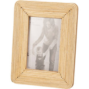 Artisanal Rattan <b>Picture</b> Holder Hand Braided Natural Rattan 4x6 Photo <b>Frame</b> Accessories - Product Image 1
