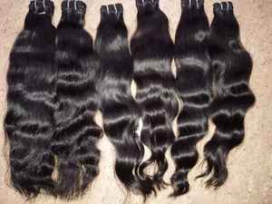 Extensiones de Cabello Virgen Remy Indio Sin Procesar, Doble Trama a Máquina, Color Natural, Extensiones a Granel - Product Image 4