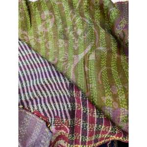 Pañuelo de Seda Vintage con Rayas Ombré, Estilo Retro Elegante con Diversos Patrones a Rayas, 85x210cm, Bordes Deshilachados - Product Image 6