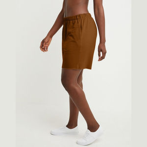 Shorts décontractés respirants pour femmes, en molleton, taille haute, avec cordon de serrage, poches, style streetwear, coupe ample, shorts en coton doux pour femmes - Product Image 2