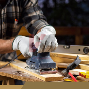 Gants de travail en cuir sur mesure OEM, prix de gros, gants en cuir véritable pour les ouvriers du bâtiment - Product Image 5