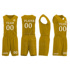 Ensembles d'uniformes de basket-ball personnalisés de haute qualité grande taille nouveau Design sans manches 100% polyester en gros - Product Image 5