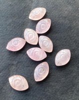 Pierre d'oeil de quartz rose conception d'oeil de pierre gemme lâche pour les perles protectrices de guérison de bijoux spirituels