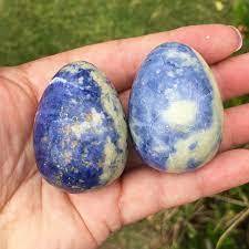 Cristaux de guérison naturels, œufs de Sodalite, œufs polis naturels, œufs yoni à vendre - Product Image 2