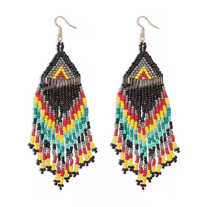 Boucles d'oreilles en perles brodées personnalisées fabriquées à la main Bijoux en perles uniques Personnalisation complète par MD artisanat - Product Image 4