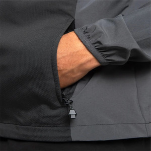 Custom Men's Winter Hooded Stand Collar Retro Vintage Waterproof <b>Reflective</b> Windbreaker Jacket High Street Style with Front Logo - Product Image 5