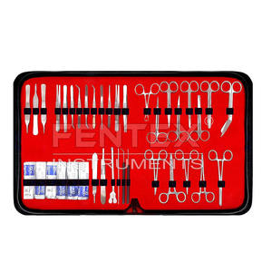 Juego de instrumentos de disección de Anatomía de acero inoxidable profesional de 160 piezas Fuente manual para base de instrumentos quirúrgicos médicos - Product Image 1