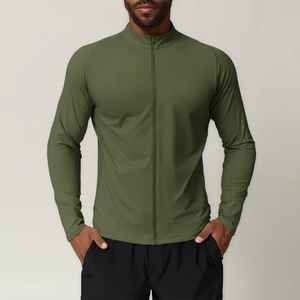 Chaqueta con capucha de lona para hombre para gimnasio deporte correr entrenamiento chándal Fitness culturismo ropa deportiva al aire libre Sudadera con capucha - Product Image 3