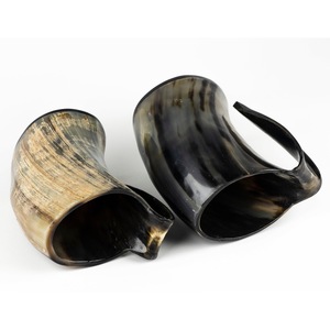 Authentic Eco-Friendly Viking Horn <b>Mug</b> Handmade Buffalo Horn Food Grade Medieval Style Religious Feng Shui Animal Beer <b>Mug</b> - Product Image 1