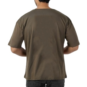 เสื้อยืดคอกลมแขนสั้นทรงหลวม แห้งเร็ว คุณภาพสูง ผลิตแบบ OEM/ODM เป็นมิตรกับสิ่งแวดล้อม ผ้าทอ สีพื้น รับสกรีนโลโก้ - Product Image 3