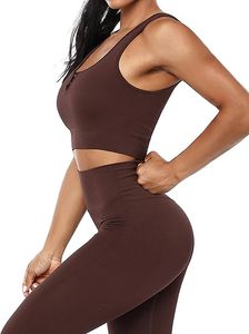 Ensemble de yoga orange élégant haut court et leggings de pyjama vêtements de fitness sans couture respirants pour femmes - Product Image 3