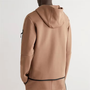 Vêtements de sport légers à fermeture éclair sur mesure survêtements en polaire pour hommes avec poche sur les manches survêtements respirants du fabricant - Product Image 4