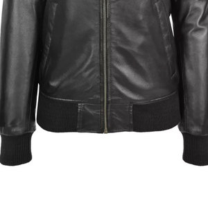 แจ็คเก็ตหนังผู้หญิงแบบใหม่ ราคาขายส่ง คุณภาพสูง ดีไซน์ OEM ทรงเข้ารูป ทันสมัย หนังแท้ ราคาประหยัด - Product Image 4