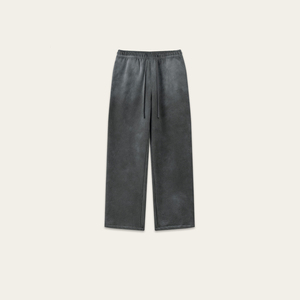 Pantalons de survêtement pour homme à jambe large et évasée, personnalisés pour impression puff, en molleton délavé soleil, coupe ample, devant plat, vente en gros - Product Image 6