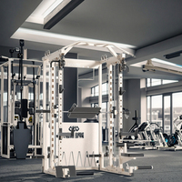 Poulies réglables Smith Machine équipement de musculation multifonction avec système de croisement de câbles pour une utilisation en salle de sport à domicile