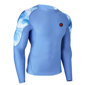 T-shirt de compression à manches longues pour homme, qualité supérieure, éco-responsable, en Spandex/Polyester, séchage rapide, respirant, idéal pour les activités de plein air - Product Image 1