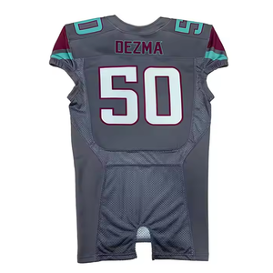 Camisetas de Fútbol Americano Negras, Corte Automatizado, Camisetas de Fútbol Personalizadas para Hombre con Nombre y Número, Cómodas y Transpirables - Product Image 2