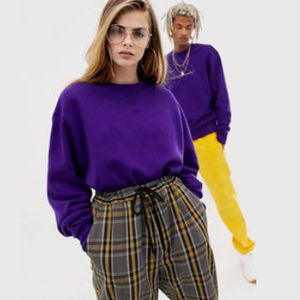 เสื้อสเวตเตอร์แบบสวมหัวแขนยาวผ้าคอตตอนมีฮู้ดสีทึบคอกลมสำหรับผู้ชายและผู้หญิงโลโก้ตามสั่ง100% - Product Image 2