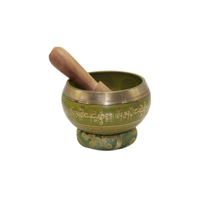 Cuenco Cantador de Yoga de Diseño Clásico, Redondo, Hecho a Mano, de Latón, con Palo de Madera, en Oferta - Product Image 4