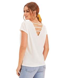 Minimalist Women's T-Shirt Soft Cotton Tee in Neutral Colors, Lightweight Casual Fit, <b>Aesthetic</b> Everyday Essential <b>Top</b> - Product Image 2