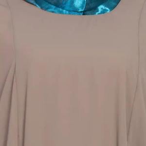 Abaya couleur unie Dubaï Turquie Nida tissu simple modeste islamique vêtements Abaya plaine musulman personnalisé tissu plaqué volant - Product Image 6