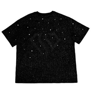T-shirts pour hommes 100% coton de haute qualité séchage rapide et respirant poids lourd personnalisable avec des vêtements pour hommes en gros strass - Product Image 4