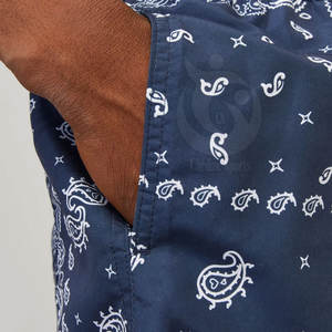 กางเกงขาสั้นบอร์ดสำหรับผู้ชายกางเกงเอวสูงปานกลางผ้าฝ้าย100% น้ำหนักเบาและระบายอากาศได้ดีดีไซน์แบบหลวม - Product Image 6