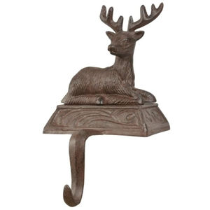 Porte-chaussettes de Noël en aluminium en forme de cerf, figurine en métal argenté, porte-chaussettes de Noël en forme de renne pour la décoration de la maison - Product Image 6