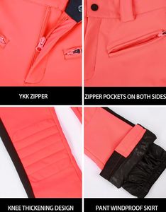 Pantalones de esquí y snowboard con aislamiento para mujer, impermeables, a prueba de viento, para invierno, para exteriores, para senderismo, cálidos, transpirables, con diseño acampanado - Product Image 3