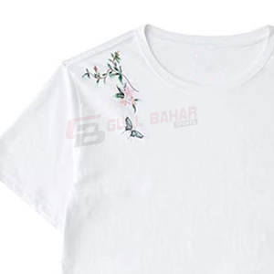 เสื้อยืดผ้าฝ้ายพรีเมียมสำหรับผู้ชายเสื้อยืดปักลายแขนสั้นคุณภาพสูงสำหรับผู้ชาย - Product Image 4