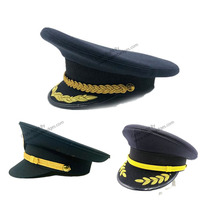Gorra de capitán adulto Stain Yacht Boat Ceremonial Sailor Sea Marine Ceremonial Visor Cap Hat