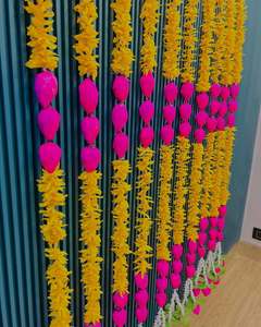 Jasmine lotus String garland, Wall hanging <b>Decoration</b>, Ganpati <b>Decoration</b>, Home Decor, Diwali Decor, Wedding Decor, haldi Decor - Product Image 1