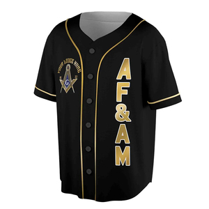 Nom personnalisé Lodge AF & AM maçonnique franc-maçonnerie 3D Baseball Jersey taille S-5XL haute qualité sur mesure à manches longues 2025 vestes - Product Image 2