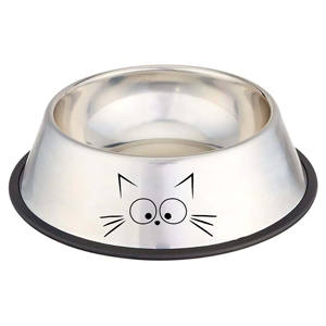 Alimentador de comida antideslizante para mascotas, tazón para beber de comida para perros, tazón de acero inoxidable con logotipo - Product Image 4