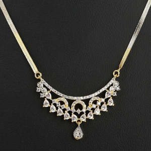 American Diamond <b>Locket</b> Set - Golden & Silver - Product Image 2