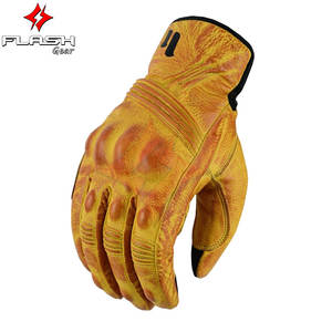 Gants de moto en cuir d'hiver unisexes de qualité supérieure Protection des jointures rigides Compatibilité avec les écrans tactiles Course automobile personnalisée - Extérieur - Product Image 4