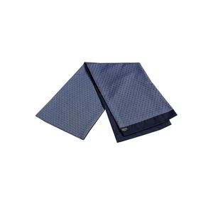 ผ้าพันคอถักสองด้านลายกาแฟสีน้ำเงิน - Product Image 1