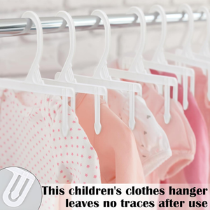 ไม้แขวนเสื้อพลาสติกสำหรับเด็ก100ชิ้นที่แขวนเสื้อผ้าเด็กวัยหัดเดินเสื้อกางเกงชุดไม้แขวนเสื้อประหยัดพื้นที่ตู้เสื้อผ้าออร์กาไนเซอร์ของโรงงานเวียดนาม - Product Image 6