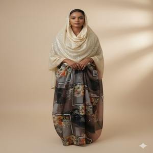 Nueva Tela de Velo Jacquard Dirac Estampada Digital de Alemania, Diseño de Bloques, Estilo Moderno para Fiestas Nocturnas - Product Image 1