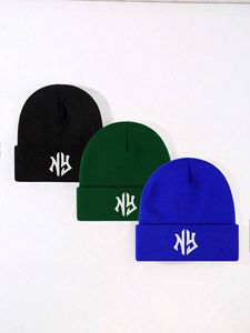 New Fashion Mens Plaid Knit <b>Beanie</b> Soft Breathable & Thicken for Fall and Winter - Product Image 3