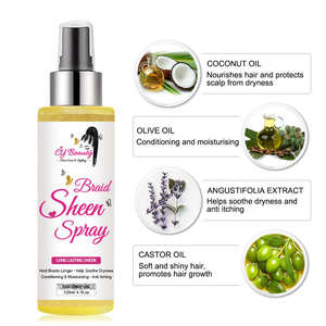 Spray de brillance pour tresse avec logo personnalisé en vrac Brume de soie pour cheveux Spritz de coiffure rapide à tenue extra sèche - Product Image 3