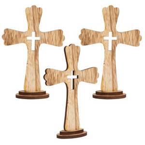 Croix en bois simple de qualité supérieure avec appel fait à la main pour des cadeaux religieux respectueux du budget à un prix abordable par CRAFT ZONE EXPORT - Product Image 6