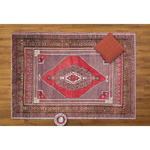 พรมลายเหรียญตราตุรกี: พรมตกแต่งบ้านสไตล์ฟาร์มเฮาส์ที่เหมาะกับสัตว์เลี้ยง พรมเนื้อนุ่มแบบไม่ถักทอ - Product Image 2