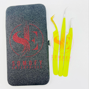 P-Green profesional de lujo personalizado etiqueta privada extensiones de pestañas aplicador de acero inoxidable volumen pinzas para pestañas - Product Image 2